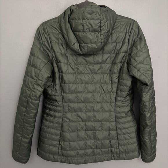 Patagonia Women’s Nano Puff Fitz Roy Trout Hoody Small Hemlock Green 84465 HMKG - Picture 8 of 16